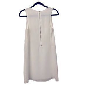 🌺 Noah White Shift Dress w/ Racey Long Back Zipper Women’s Size Medium